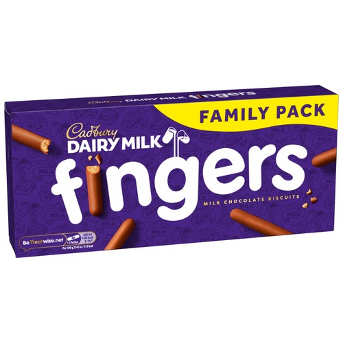 Cadbury Dairy Milk Fingers Milk Chocolate Covered Biscuits