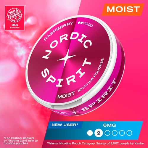 Nordic Spirit Raspberry Regular 6mg Nicotine Pouches