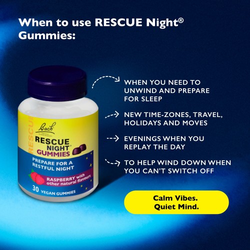Rescue Night Gummies Raspberry 30s
