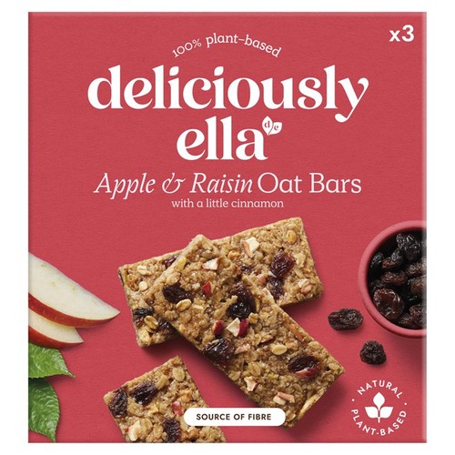 Deliciously Ella Apple, Raisin & Cinnamon Oat Bars Multipack 3x50g
