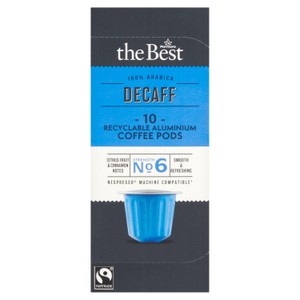 Morrisons The Best Fair Trade 10 Decaff Coffee Pods 54g