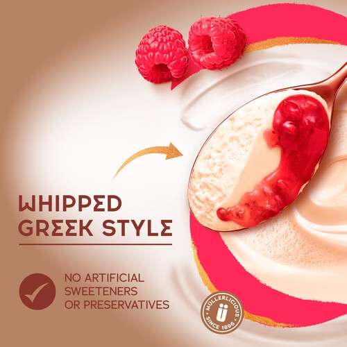 Muller Bliss Raspberry Whipped Greek Style Yogurt