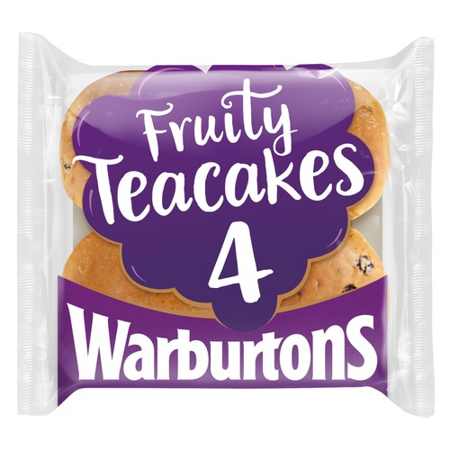 Warburtons Fruity Teacakes 4 Pack