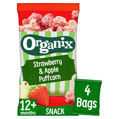 Organix Strawberry & Apple Puffcorn 10g