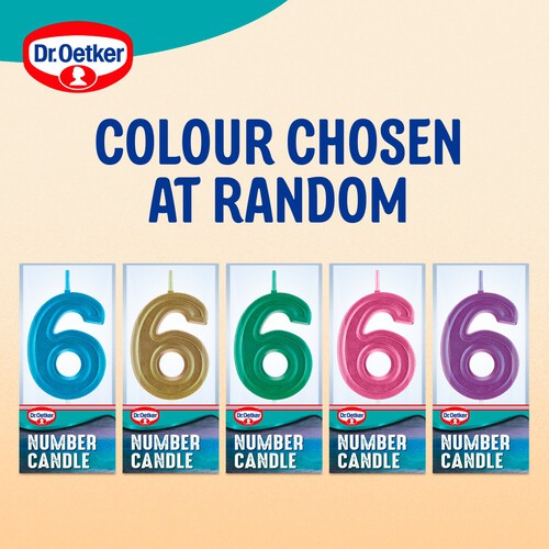 Dr. Oetker Number 6 Candle