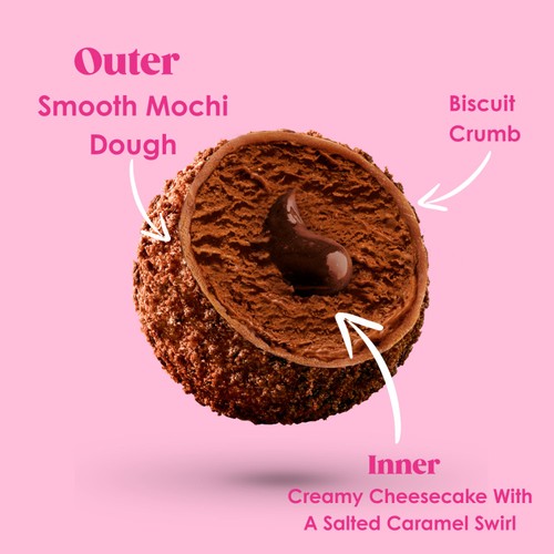 Little Moons Belgian Chocolate & Salted Caramel Cheesecakes Mochi