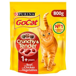 Go-Cat Crunchy and Tender Cat Food Beef | Morrisons