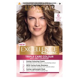 L'Oreal Paris Excellence Creme Natural Light Brown 6 Permanent Hair Dye | Morrisons