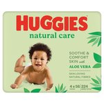 Huggies Natural Care Baby Wipes  4 x 56 per pack