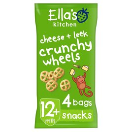 Ella's Kitchen Cheese and Leek Multigrain Wheels Multipack Snack 12+ Months | Morrisons