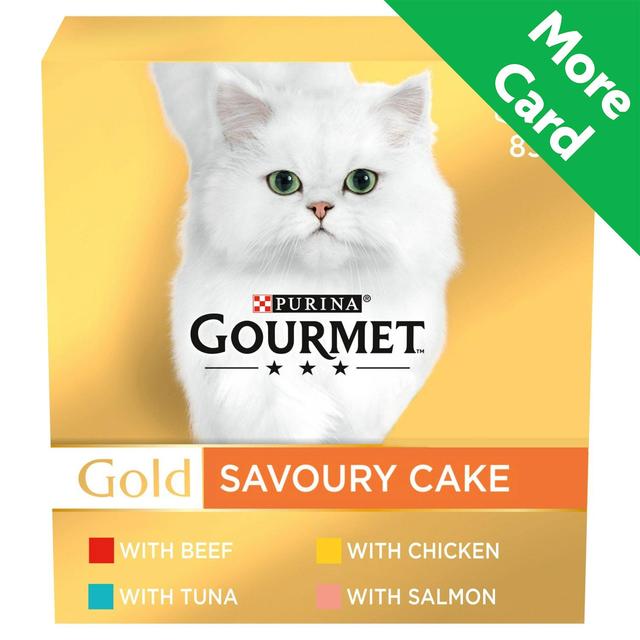 Gourmet Gold Savoury Cake Meat And Fish Variety Wet Cat Food  8 x 85g