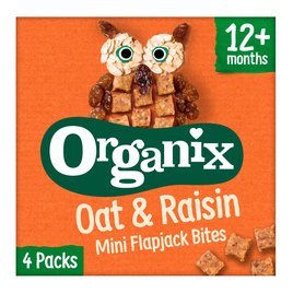 Organix Mini Organic Oat & Raisin Flapjack Toddler Snacks | Morrisons