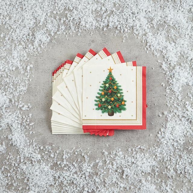 Morrisons Traditional Christmas Tree Napkins 20 Pack | Morrisons
