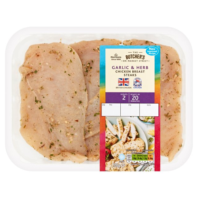 Morrisons Garlic Herb Chicken Breast Steaks Morrisons