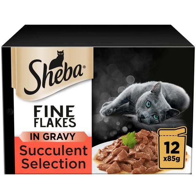 Sheba Fine Flakes Cat Food Pouches Succulent Selection in Gravy