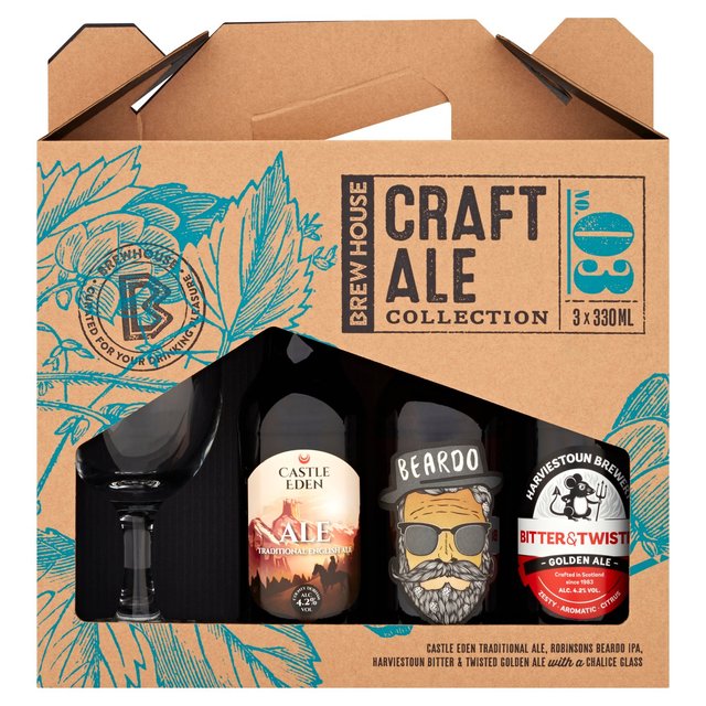 Brewhouse Craft Ale Collection With Chalice Glass Gift Set