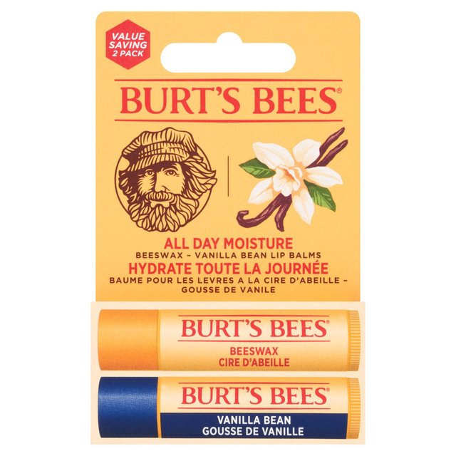 Burt's Bees Beeswax & Vanilla 2 Pack Lip Balm