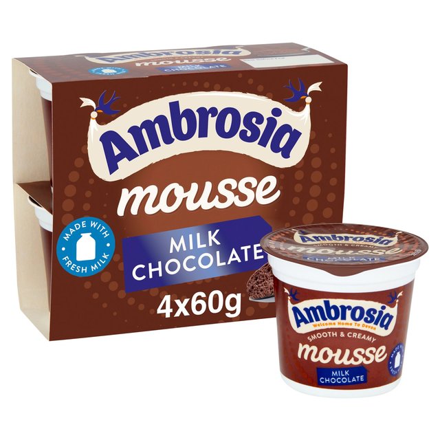Ambrosia Mousse Pots Milk Chocolate | Morrisons