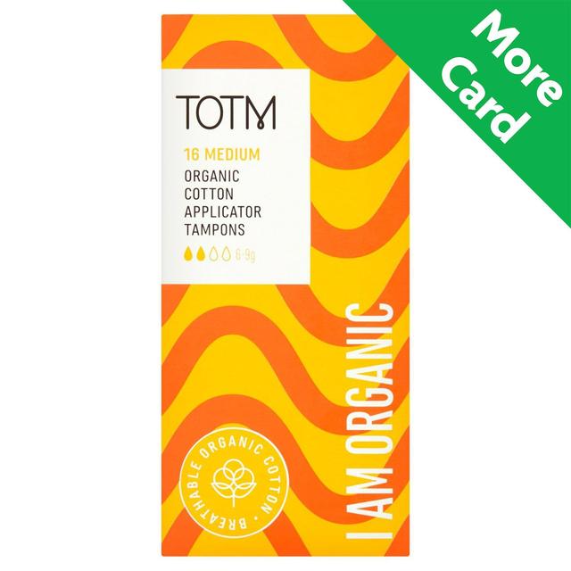 Totm Organic Cotton Applicator Tampons Regular  16 per pack