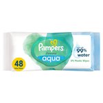 Pampers Harmonie Aqua Baby Wipes Plastic Free 48 per pack