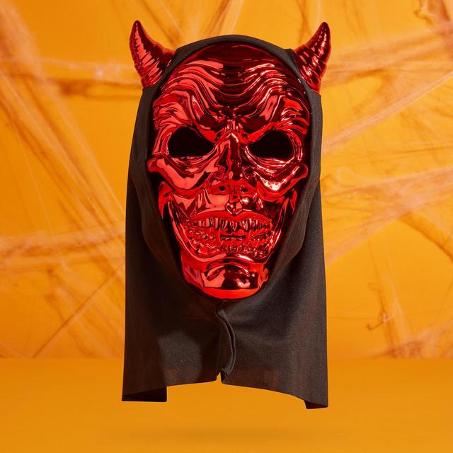 Morrisons Halloween Hooded Red Devil Mask 