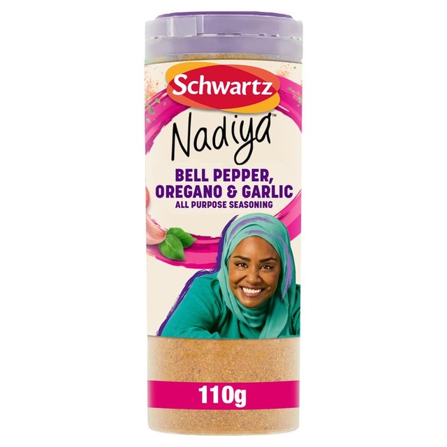 Schwartz Nadiya Bell Pepper, Orgeano & Garlic Seasoning Drum 110g